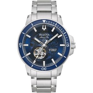 Bulova Marine Star Chronograaf Automaat Herenhorloge 96A289 Blauw