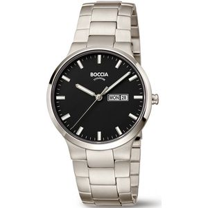 Boccia 3649-03 horloge heren titanium zwart