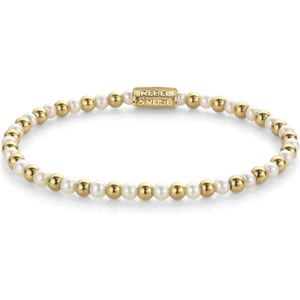 Rebel and Rose Mix Pearl Gem Gold RR-40126-G-XS Armband 15cm