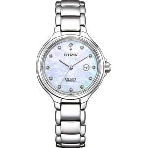 Citizen EW2680-84D Titanium horloge dames Eco-Drive Wit