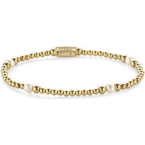 Rebel and Rose Touch Of Pearl Gem Gold RR-40136-G-S Armband 16,5cm