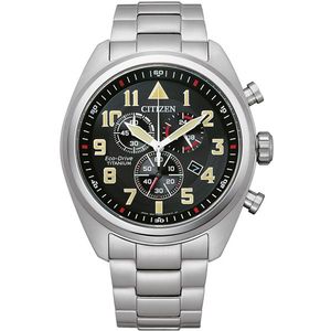 Citizen AT2480-81E horloge Eco-Drive Chrono Titanium Zwart