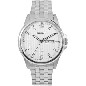 Prisma Horloge P1663 Heren Pattern Steel Zilver