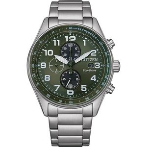 Citizen CA0770-72X horloge Eco-Drive Chrono Staal Groen