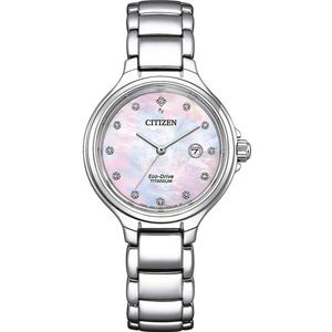 Citizen EW2680-84Y Titanium horloge dames Eco-Drive Roze