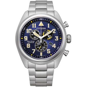 Citizen AT2480-81L horloge Eco-Drive Chrono Titanium Blauw