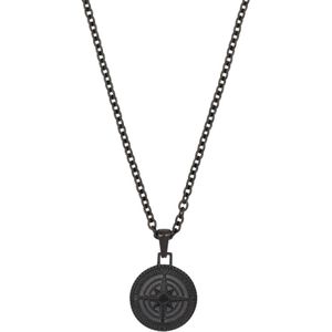 Aze Jewels Necklace Boussole - Noir Collier 70+10cm AZ-NL005-B-080