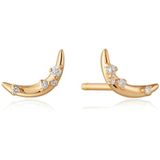 Ania Haie 14kt Gold EAU002-04YG Stargazer Diamond Moon Stud Oorbellen Goud