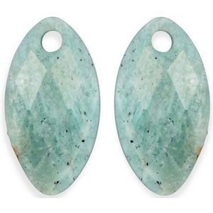 Sparkling Jewels Eardrops Rich Green Amazonite Ear Leaf EAGEM57-FCLF-S