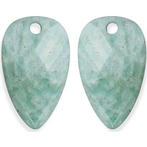 Sparkling Jewels Eardrops Rich Green Amazonite Blossom EAGEM57-BS