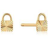 Ania Haie 14kt Gold EAU001-22YG Padlock Stud Oorbellen Goud