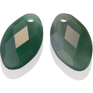 Sparkling Jewels Eardrops Green Onyx Ear Leaf EAGEM53-FCLF-S