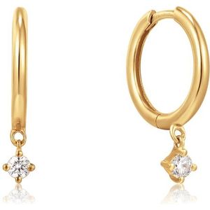 Ania Haie 14kt Gold EAU001-15YG Natural Diamond Drop Huggie Hoop Oorbellen Goud