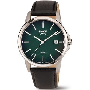 Boccia 3633-02 horloge heren titanium groen