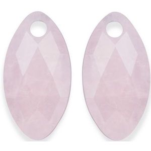 Sparkling Jewels Eardrops Earring Editions Facet Rose Quartz Ear Leaf EAGEM13-FCLF-S