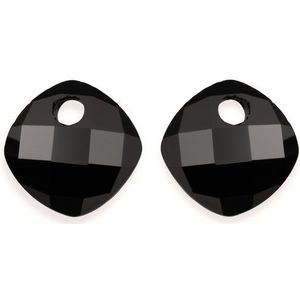 Sparkling Jewels Eardrops Onyx Cushion Cut EAGEM07-CC