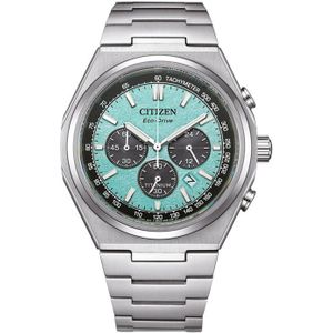 Citizen CA4610-85M horloge Eco-Drive Chrono Titanium Turquoise