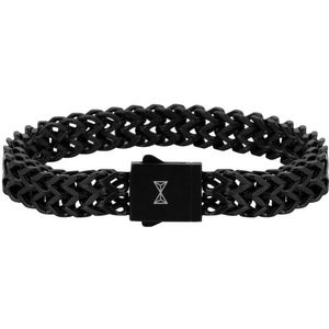 Aze Jewels Double V - Noir Armband 19,5cm AZ-BM003-B-195