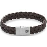 Rebel and Rose Full Metal Braided Brown Matt RR-M0028-S-M Armband 17,5cm