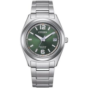 Citizen FE6151-82X Titanium horloge dames Eco-Drive Groen