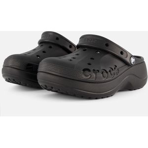 Crocs Baya Platform Clogs Slippers zwart