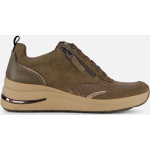 Tamaris Comfort Sneakers taupe Leer