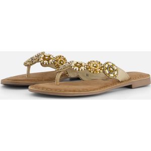 Lazamani Slippers beige Leer