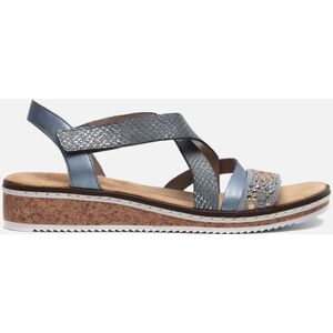 Ecco Flowt W Sandalen blauw Leer