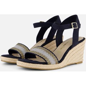 Tamaris Espadrilles blauw Textiel