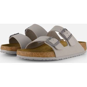 Birkenstock Arizona Slippers grijs Imitatieleer