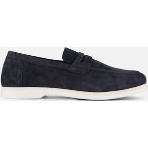 Marco Tozzi Instappers blauw Suede