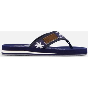 S.Oliver Slippers - Blauw - Textiel - Rubber Zool