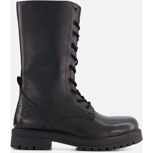 Muyters Hoge Veterboots zwart Leer