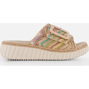 Rieker Sandalen beige Textiel