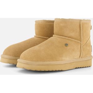 Warmbat Enkellaarsjes cognac Suede