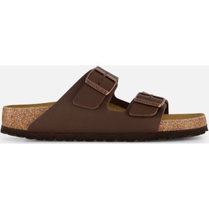 Birkenstock Arizona Slippers bruin Imitatieleer