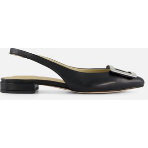 Linea Zeta Slingback Ballerina's zwart Leer