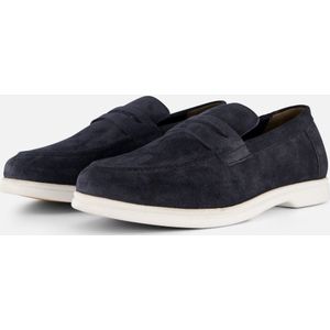 Marco Tozzi Instappers blauw Suede