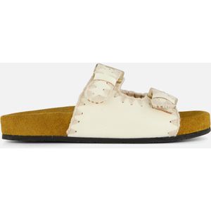 Aqa Slippers beige Textiel