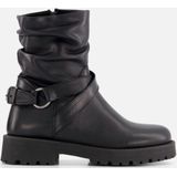 Cellini Plooi Biker boots zwart Leer