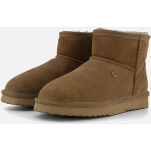 Warmbat Enkellaarsjes bruin Suede