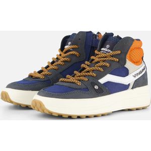 Vingino Max Mid Veterboots blauw Leer