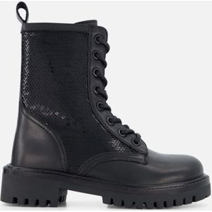 Muyters Veterboots zwart Leer