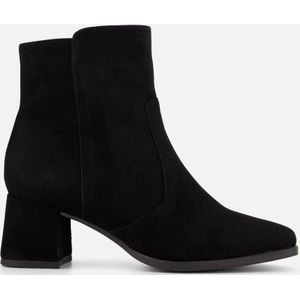 Feyn Enkellaarsjes zwart Suede