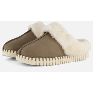 Ilse Jacobsen Pantoffels taupe Suede