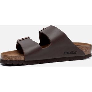 Birkenstock Arizona slippers bruin Imitatieleer