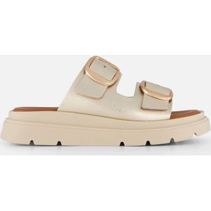 Slipper - Goud - Leer - Sleehak 3,5 cm