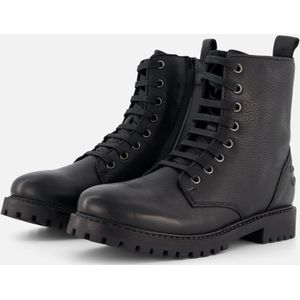 Muyters Veterboots zwart Leer