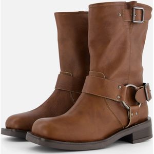 Ann Rocks Biker boots cognac Leer