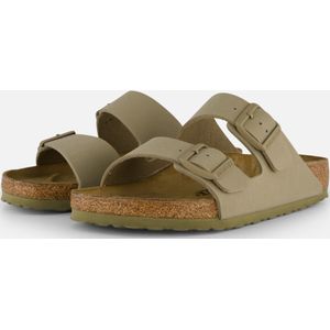 Birkenstock Arizona Slippers beige Imitatieleer